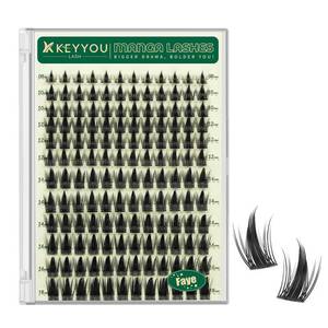lot 28433 image: Manga Lash Clusters 144pcs D Curl 8-18mm Fairy Eyelash Clusters Natural DIY Lash Extension Thick Wispy with Soft Thin Band (Faye) (one 08mm isnt included and one from 10mm isnt included) - Retail $10