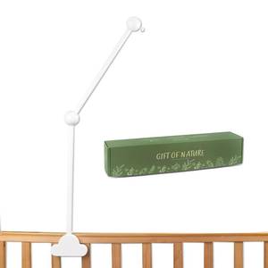 lot 28439 image: 27 INCHES Crib Mobile Arm, 360° Rotating Mobile Arm for Crib,White Wooden Mobile for Crib, Adjustable Crib Accessories Safe Anti Slip Set,Mobile Holder for Crib,Nursery Cloud Design - Retail $17