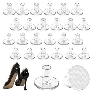 lot 28441 image: High Heel Grass Protectors-12 Pairs 2 Sizes Sink Stoppers & Repair Caps Non-Slip Cover Protectors for Walking on Grass, Gravel, Wetlands (XSS-Clear) - Retail $12