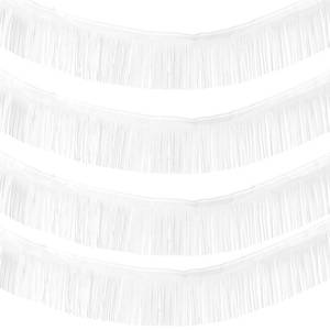 lot 28458 image: 4 Pack 40 Feet Metallic Foil Fringe Garland-Tinsel Streamers for Weddings, Birthdays, Holidays, Graduation, Party, Decorations, St. Patricks Day - Retail $10