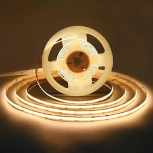 lot 28468 image: COB LED Strip Light UL Listed DC 12V LED Strip Light Flexible Super Bright LED Strips,16.4FT 4000K Natural White, 1600LEDs High Density Uniform Light for Home D�cor(No Adapter or Controller) - Retail $17
