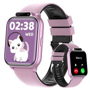 lot 28492 image: Smart Watch for Kids, 1.85 Fitness Tracker with Heart Rate, Sleep Monitor, IP68 Waterproof Smartwatches with Video Music, Pedometer, Game, NO APPPhone, Gift for Boys Girls. (Classic, Pink) - Retail $31