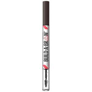 lot 28517 image: Maybelline Build-A-Brow 2-in-1 Eyebrow Pen & Sealing Waterproof Eyebrow Gel - 259 Ash Brown - 0.05 fl oz Vegan, Animal By-Product-Free - Retail $18
