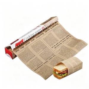 lot 28520 image: Baking Parchment Paper Roll Non Stick Baking Paper Newspaper Printing Design Food Wrapping Paper for Baking Cookies Bread Pizza Meat and Vegetables - Retail $9
