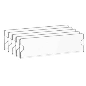 lot 28533 image: Acrylic Wall Name Plate Holder, 2x8 Inch, 5 Pack Clear Acrylic Sign Holder Frame with Adhesive Tapes, Door Plates for Home, Office, Classroom - Retail $10