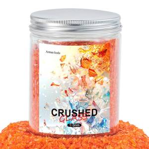 lot 28536 image: Orange Red Fine Crushed Glass for Resin Art & Crafts - Retail $15