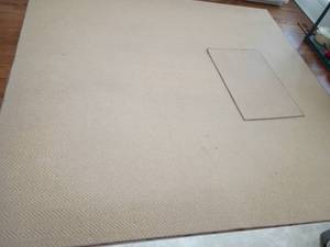 lot 919 image: 8ft 10in  X 9ft. 2in. Area Rug has 8inx4in snags and a Smaller Matching One