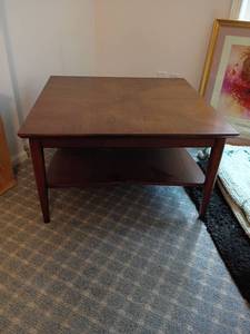 lot 934 image: Coffee Table made by H. Dinwoodey 1857 to 1957.   Located in basement.  18 x 32 x 32