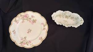lot 1106 image: Limoges Plate and Candy Dish