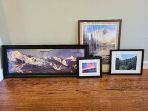 lot 1144 image: Framed photos and posters, largest is 15x39