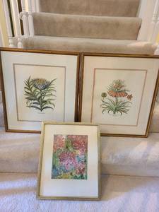 lot 1149 image: Framed wall decor, largest is 23x19