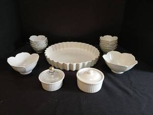 lot 1201 image: Baking dish  Bowls Dishes Covered Ramekins