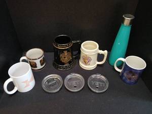 lot 1223 image: Lot of Mugs , Yeti cup replacement lids.
