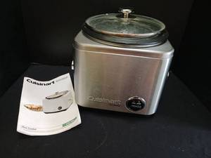 lot 1225 image: Cuisinart Rice Cooker CRC-800 with Glass Lid and Manual
