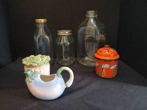lot 1324 image: Glass Bottles and Ceramic Containers
