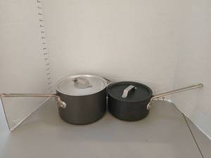 lot 1335 image: 2-Piece Cookware Set 4.5 QT 2.5 QT Saucepans with Lids
