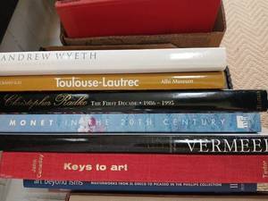 lot 1378 image: Books Lot Wyeth, Toulouse-Lautrec, Radho, Monet, Vermeer, Keys to Art