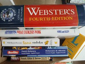 lot 1388 image: Lot of 6 Reference Books Dictionary Language Exercise Guide