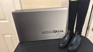 lot 1402 image: Aquatalia by Marvin K Black Knee-High Boots Size 9