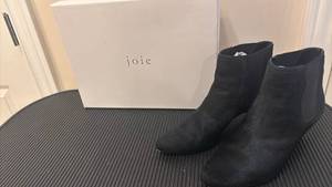 lot 1410 image: Joie Black Ankle Boots Pair Size 38.5