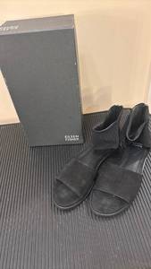 lot 1426 image: Eileen Fisher Black Ankle Boots with Box 8 M