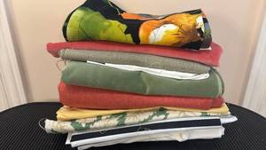 lot 1440 image: Assorted Fabric Remnants and Upholstery Materials
