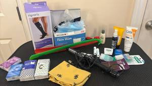 lot 1442 image: Face Mask, Compression Wrap, Curling Iron and more