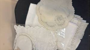 lot 1452 image: Lot of Vintage Lace Handkerchiefs and Linens