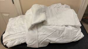 lot 1478 image: King White Flannel Sheets