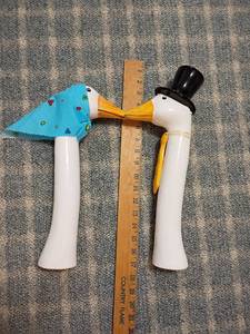 lot 2012 image: Ceramic Goose and Gander 15.5 in tall