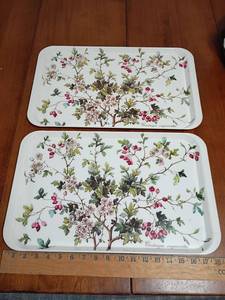 lot 2017 image: 2 Villeroy and Bosch Botanica Serving Trays.   Plastic, Made in Italy