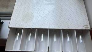 lot 2038 image: Dansk Set of 24 Champagne Flutes with Storage Chest