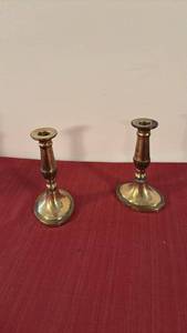 lot 2044 image: Brass Candlesticks
