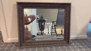 lot 2100 image: Framed Mirror Approximately 21x24.5in