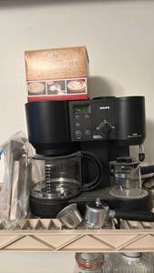 lot 2134 image: KRUPS Espresso & Coffee Machine Dual Carafe System