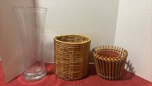 lot 2208 image: Decorative Baskets and Vase