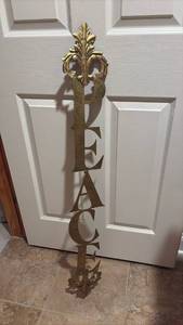 lot 2253 image: Peace Decorative Wall Sign 42.5in