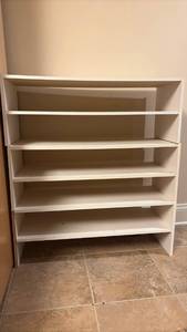 lot 2322 image: 3 White Shelves Approximately 12x31x11.5in