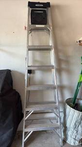 lot 3003 image: Werner 7ft Ladder with Platform