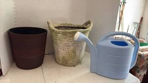 lot 3032 image: Flower Pots and Watering Can
