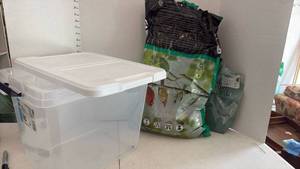 lot 3046 image: Bird Seed and Tub
