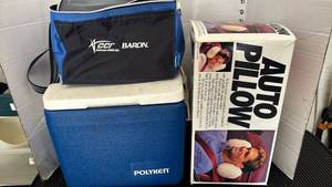 lot 3127 image: Polyken Blue Cooler with CCF Baron Removable Shoulder Bag and more
