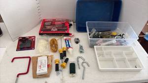 lot 3207 image: Tools, Wall Hooks, Felt Floor Protection Pads, and More