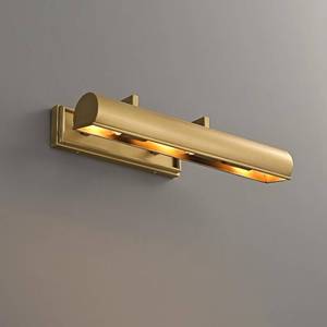 lot 10013 image: Picture Lights 18-in Brass Picture Light 3-Light Wall Sconce