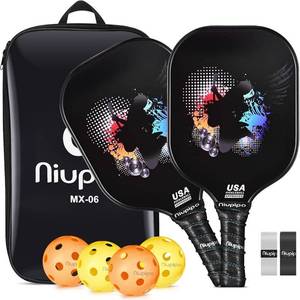 niupipo Pickleball Paddles Set (2/4/1) USAPA Approved Carbon/Fiber Hybrid
