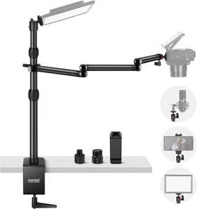 lot 10025 image: NEEWER Overhead Camera Rig w Trifold Boom Arm & Desk Mount TL253AMH022