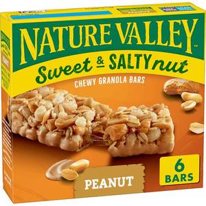 lot 10096 image: Nature Valley Sweet and Salty Nut Granola Bars, Peanut, 6 Bars, 7.2 oz pack of 2