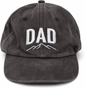 lot 10107 image: Dad Hat for Men, Washed Cotton Cap with Brown Leather Patch, Adjustable