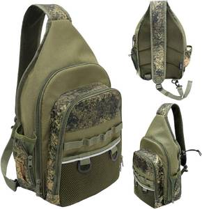 lot 10202 image: MYDAYS Fishing Sling Tackle Storage Bag, Sling Tackle Backpack (Green)