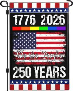 lot 10256 image: We The People 1776 Patriotic Garden Flag 12x18 Inches Outdoor USA Flag